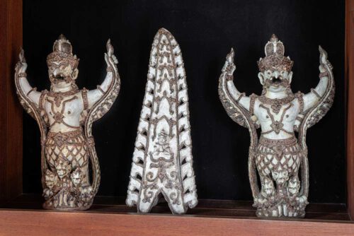 Thai Kinneree Guard sculptures