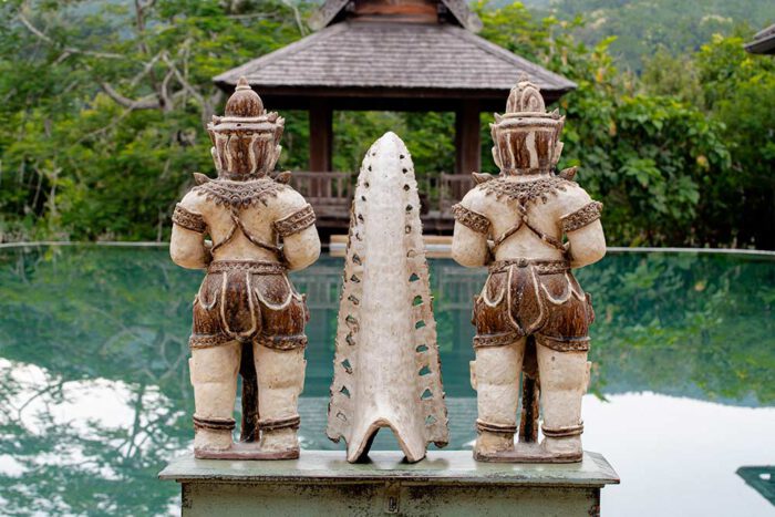 small ceramic Yak sculpture