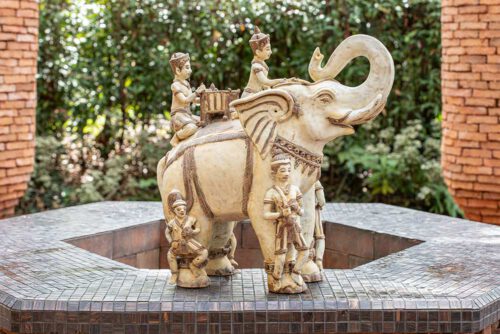 Ceremonial Thai Elephant Statue