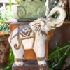 White Ceramic Elephant Sculpture