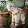 White Ceramic Elephant Sculpture