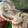 White Ceramic Elephant Sculpture