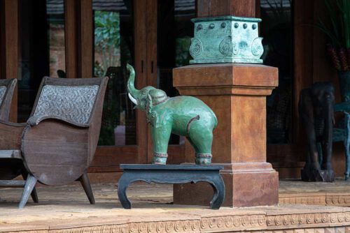 Green Celadon Elephant Statue