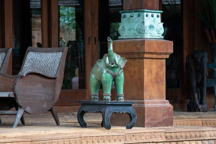 Green Celadon Elephant Statue