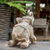 Thai Ceramic Kneeling Elephant Sculpture