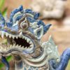 Singha Thai ceramic lion sculptures